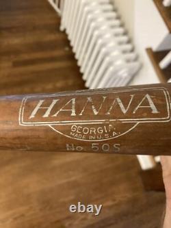 Vtg Athens Georgia Hanna Wood Semi Pro RUTH STYLE Baseball Bat 34 No 50s Vtg Athens Georgia Hanna Wood Semi Pro RUTH STYLE Baseball Bat 34 No 50s
