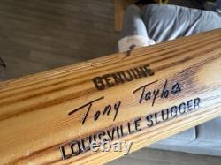 Vtg Autograph/Signed Tony Taylor H&B Louisville Slugger 1970's Baseball Bat 35