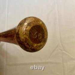 Vtg Derby Made Wood Baseball Bat Player GEG NO. 200 36 Vermont Montan Treated