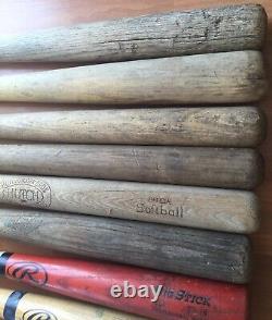 Vtg Draper & Maynard Louisville Slugger Rawling Baseball Softball Bat Lot Of 12