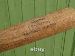 Vtg Eddie Leishman Louisville Slugger Pacific Coast League Baseball Bat Yankees