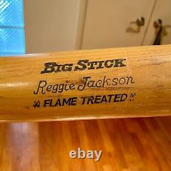 Vtg Game-Issued Adirondack Pro Ring Big Stick Reggie Jackson 34 Baseball Bat