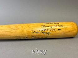 Vtg HANK AARON Model WIlson A1300 Stargell & Leonard Signed Baseball Bat 12D