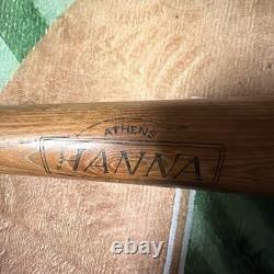 Vtg Hanna Athens GA World Series Old Style Wooden Baseball Bat No. 183