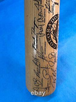 Vtg Heavy Hitter Signature Carved BASEBALL BAT 283/1996 35 COLORADO ROCKIES