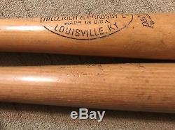 Vtg Lot 2 1950s 60s Jackie Robinson Baseball Bats Hillerich Bradsby Louisville