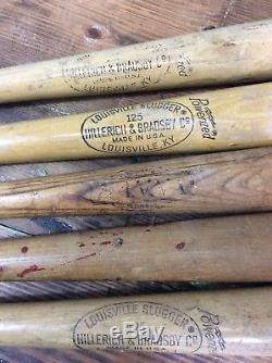 Vtg Lot 5 H&B Louisville Slugger Hanna Bat Jackie Robinson Bench Baseball Bat #2