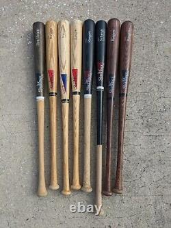 Vtg Lot of 8 KC Slammer Pro XL Texas Rangers Wooden Baseball Bats 1990's