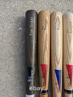 Vtg Lot of 8 KC Slammer Pro XL Texas Rangers Wooden Baseball Bats 1990's