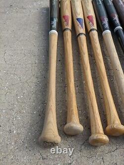 Vtg Lot of 8 KC Slammer Pro XL Texas Rangers Wooden Baseball Bats 1990's