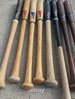 Vtg Lot of 8 KC Slammer Pro XL Texas Rangers Wooden Baseball Bats 1990's