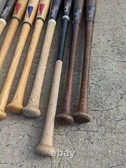 Vtg Lot of 8 KC Slammer Pro XL Texas Rangers Wooden Baseball Bats 1990's