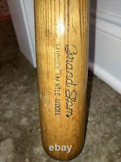 Vtg Louisville Slugger 180 Mickey Mantle Model Grand Slam Wood Baseball Bat 31