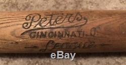 Vtg Rare 1920s 30s Peters Cincinnati Ohio Baseball Bat 33 Uncracked Scarce