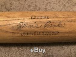 Vtg Rare 1960s Ernie Banks Louisville Slugger Baseball Bat 33 Uncracked HOF