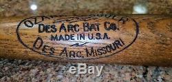 Vtg Rare Des Arc Bat Co Ozark Leaguer Amer League Baseball Bat Lighting Bolts 34