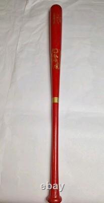 Vtg Rawlings Adirondack Chiefs Neil Smith #90 Baseball Bat 34 Pro Ring Red Wood