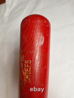 Vtg Rawlings Adirondack Chiefs Neil Smith #90 Baseball Bat 34 Pro Ring Red Wood