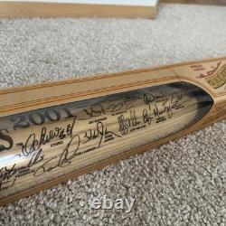 Vtg Seattle Mariners Baseball Bat Heavy Hitter Carved Signatures 2001 Team