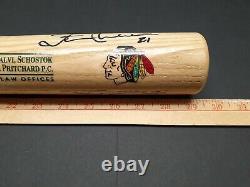 Vtg Stan Mikita Hockey Chicago Blackhawks Autograph 29 Baseball Bat with JSA Card