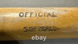 Vtg. Superior Bat Co. Chesterfield Indiana Wood Baseball Official Softball 34