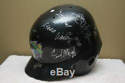 Vtg TAMPA RAYS Game 1990s TEAM SIGNED Baseball Batting helmet WADE BOGGS McGRIFF