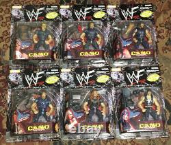 Vtg WWF Jakks CAMO CARNAGE Exclusive Special Issue Complete Set of 6 MOC! WWE