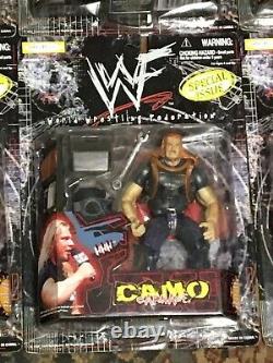 Vtg WWF Jakks CAMO CARNAGE Exclusive Special Issue Complete Set of 6 MOC! WWE