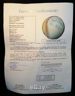 WILLIE MAYS Signed Inscribed Baseball San Francisco Giants Team HOF Auto vtg JSA