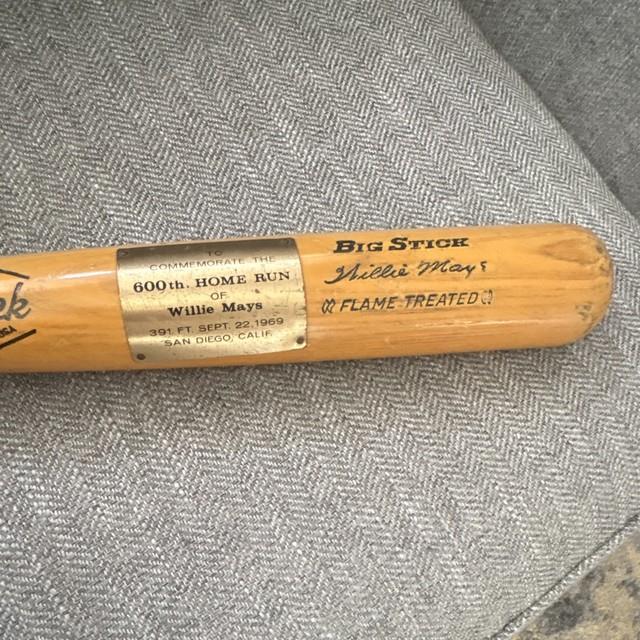 Willie Mays Big Stick Flame Treated Adirondack 302 Vintage Baseball Bat 1959