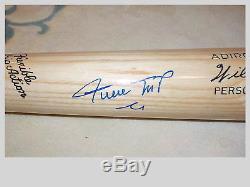 Willie Mays Signed Baseball Bat Name Engraved Vintage Adirondack Style JSA