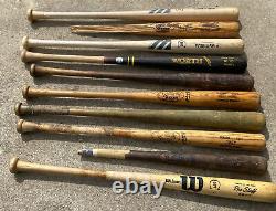 (lot Of 10) Vintage Baseball Bat Unknown Player Used New Seay Jones Broken