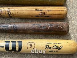 (lot Of 10) Vintage Baseball Bat Unknown Player Used New Seay Jones Broken