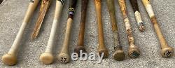 (lot Of 10) Vintage Baseball Bat Unknown Player Used New Seay Jones Broken